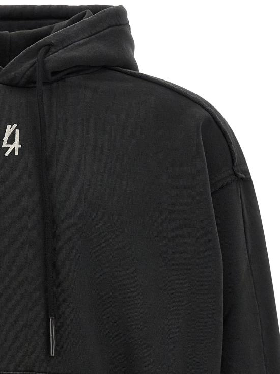 26FW 44레이블 긴팔 티셔츠 메가 44 패치워크 스웨트셔츠 블랙 - 44 LABEL