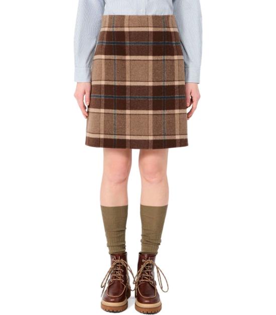 26FW 위켄드막스마라 숏 스커트 2625106012600 001 36 Brown - WEEKEND MAX MARA