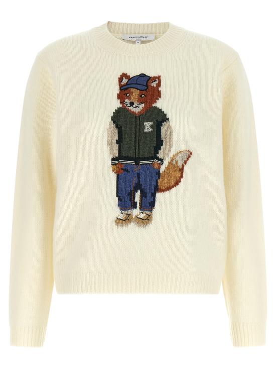 26FW 메종키츠네 가디건 MRWKJ09KT12410383 White