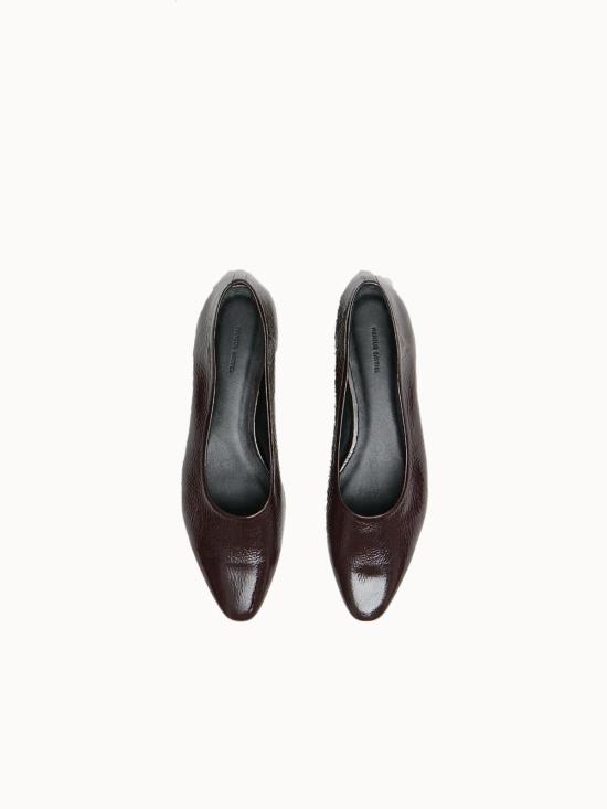  만수르 가브리엘 플랫 슈즈 소프트 포인트 플랫 오베르진 - MANSUR GAVRIEL