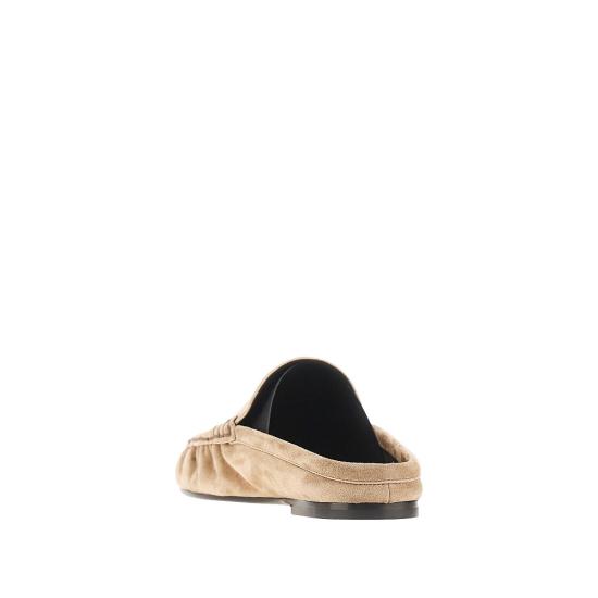 26FW 생로랑 플랫 슈즈 A009QT27DTT Beige - SAINT LAURENT