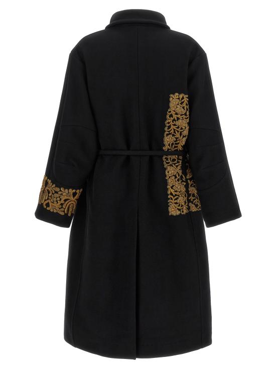 26FW 드리스 반 노튼 코트 검정색 레인 및 트렌치 - DRIES VAN NOTEN
