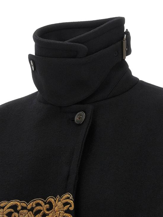 26FW 드리스 반 노튼 코트 검정색 레인 및 트렌치 - DRIES VAN NOTEN