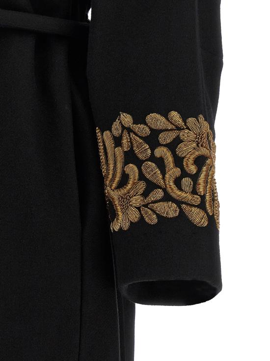 26FW 드리스 반 노튼 코트 검정색 레인 및 트렌치 - DRIES VAN NOTEN