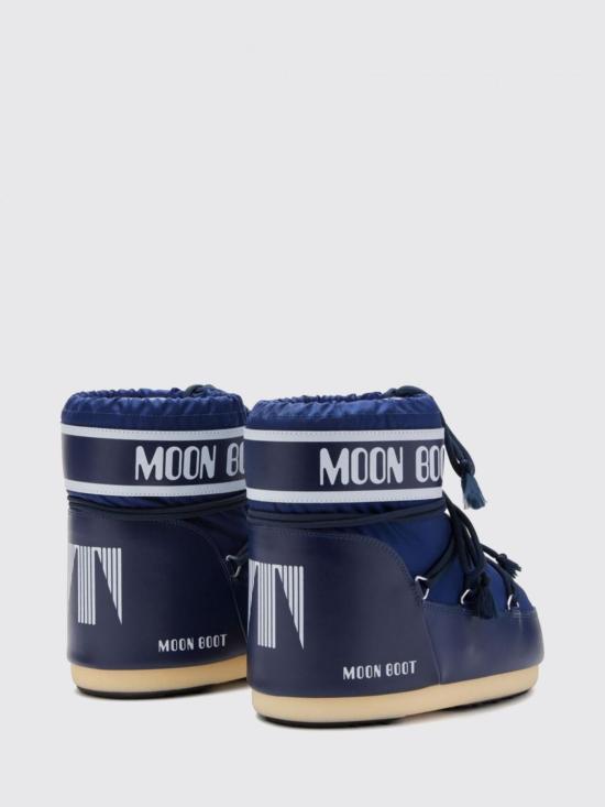 26FW 문부츠 아이콘 나일론 로우 부츠 1409340D F003 Navy - MOON BOOT