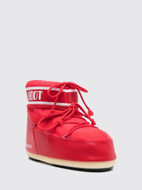 26FW 문부츠 아이콘 나일론 로우 부츠 1409340D D001 Red - MOON BOOT