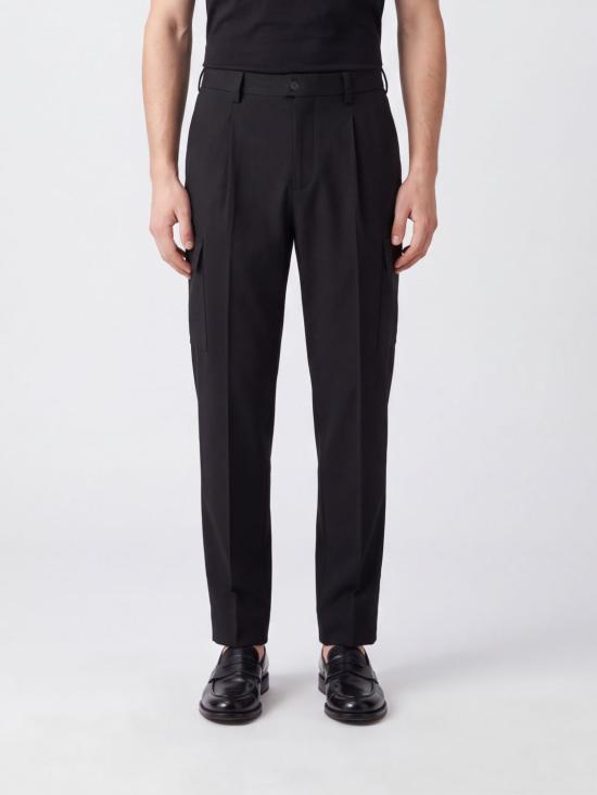 26FW 에르노 리조트 플리츠 카고 포켓 팬츠 PT000156U12773S 9300 Black