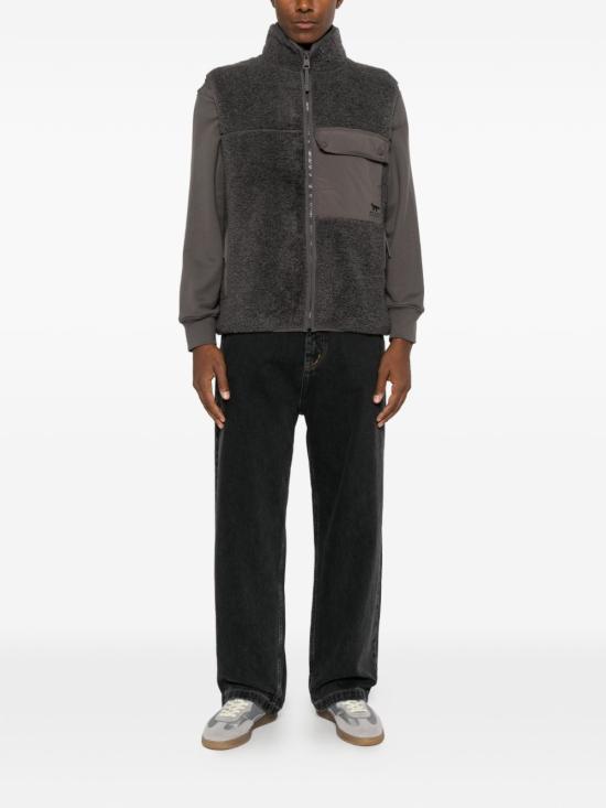 26FW 메종키츠네 니트 베스트 MRMWV12 WM20460438 DARK GREY
