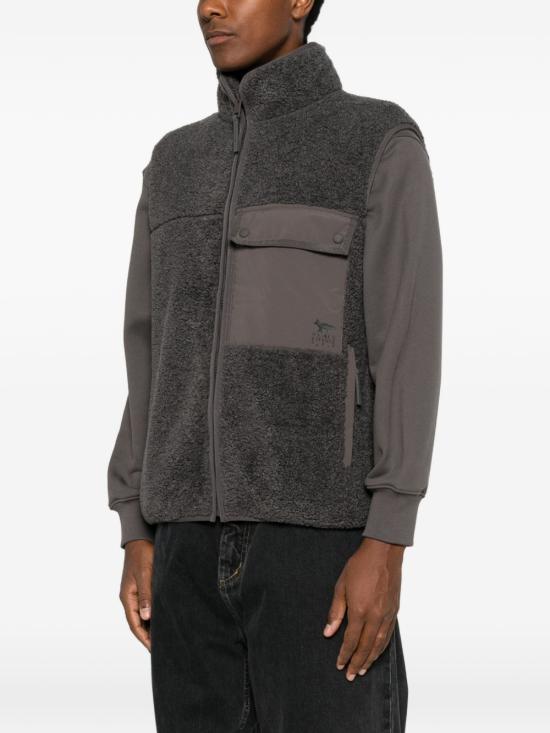 26FW 메종키츠네 니트 베스트 MRMWV12 WM20460438 DARK GREY - MAISON KITSUNE