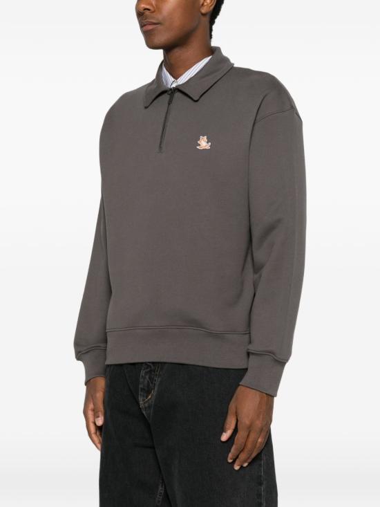26FW 메종키츠네 긴팔 티셔츠 MRMJS15 KM03410438 DARK GREY - MAISON KITSUNE