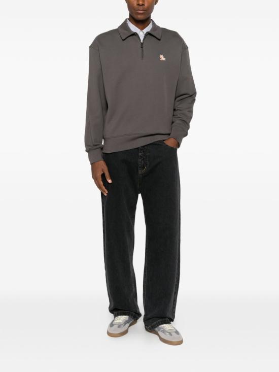 26FW 메종키츠네 긴팔 티셔츠 MRMJS15 KM03410438 DARK GREY - MAISON KITSUNE