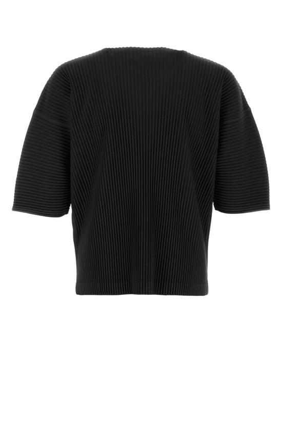 26FW 옴므 플리세 이세이 미야케 MC 메이 라운드 넥 숏슬리브 탑 HP68JK073 15 BLACK DOM - HOMME PLISSE' ISSEY MIYAKE