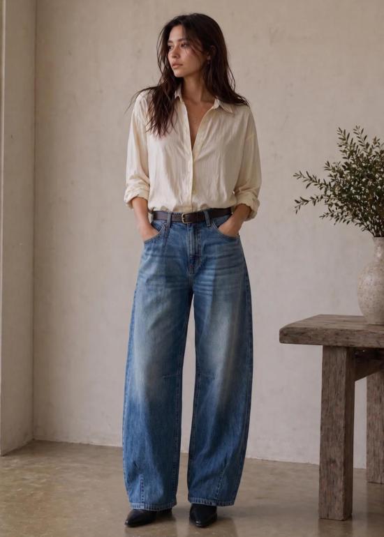  노엔드 데님 데님 팬츠 Noend Denim 칼리 벌룬 진 - NOEND DENIM