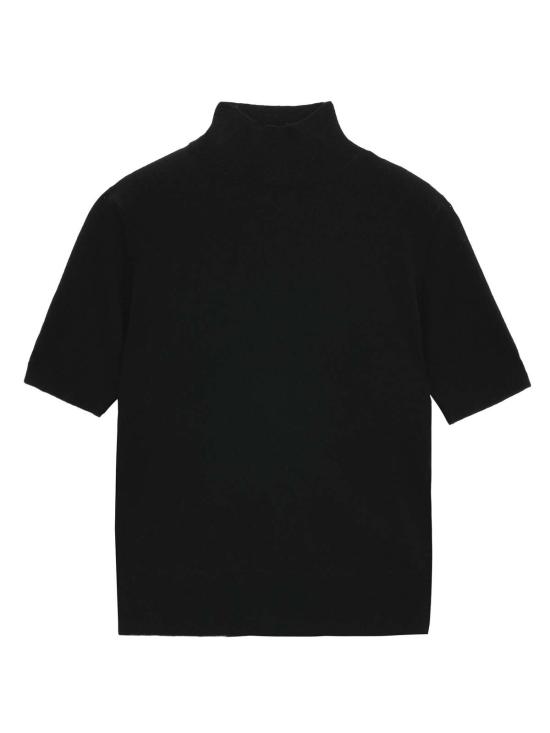 퓨어 캐시미어 엔와이씨 스웨터 퓨어캐시미어 NYC 캐시미어 하이넥 반팔  블랙 - PURECASHMERE NYC