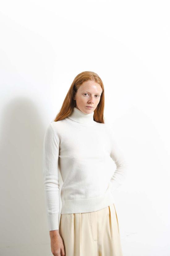  퓨어 캐시미어 엔와이씨 스웨터 퓨어캐시미어 NYC 캐시미어 터틀넥  아이보리 - PURECASHMERE NYC