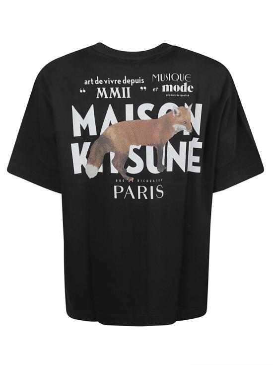 26FW 메종키츠네 반팔 티셔츠 MQMJT02KJ0119 Black - MAISON KITSUNE
