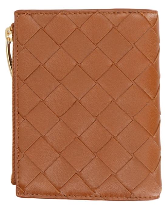  보테가베네타 인트레치아토 스몰 바이폴드 월렛 742330 VCPP32376 Brown - BOTTEGA VENETA