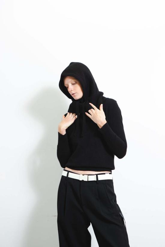  퓨어 캐시미어 엔와이씨 모자 퓨어캐시미어 NYC 캐시미어 발라클라바 블랙 - PURECASHMERE NYC