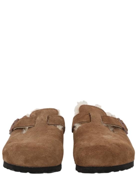 26FW 버켄스탁 보스턴 시어링 스웨이드 뮬 1032432 DARKTEA Brown