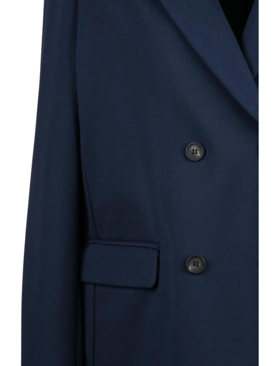 25FW MM 바이 막스마라 자켓 블루 비스코스 혼방 더블 브레스트 버거스 재킷 - MM BY MAX MARA