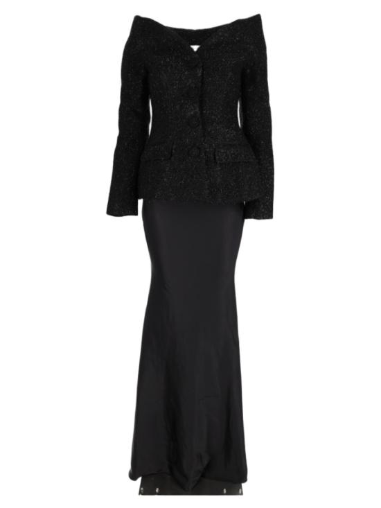 26FW 셀프 포트레이트 원피스 AW26 057XA B BLACK