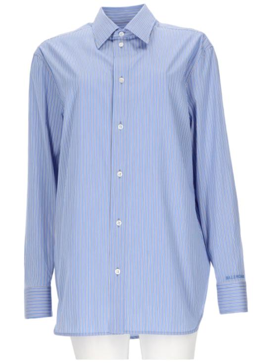26FW 발렌시아가 스트라이프 포플린 셔츠 872124 TUM284202 Blue