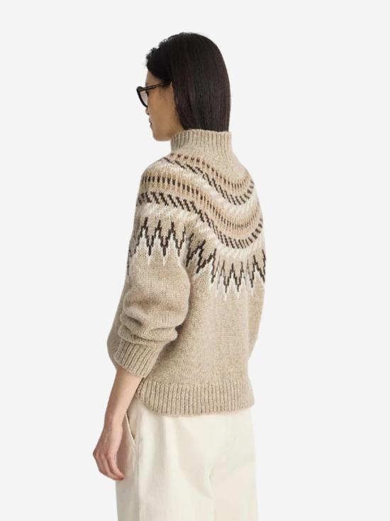 어피스 어파트 스웨터 Apiece Apart Fair Isle Mock Neck Sweater Otmeal - APIECE APART