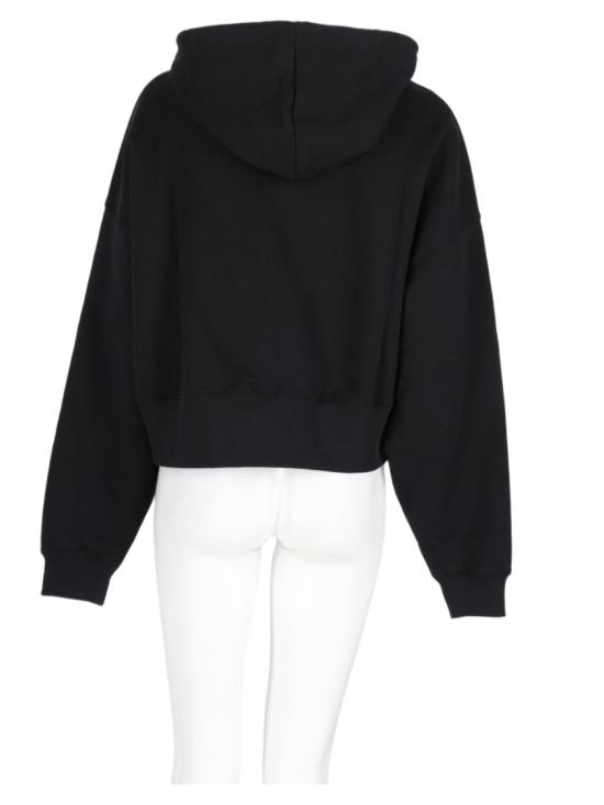 26FW 엠에스지엠 마이크로 로고 크롭 후드 티셔츠 2000MDM509 30000099 Black - MSGM