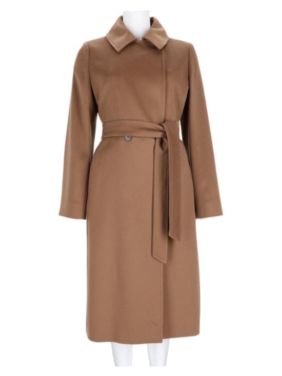 26FW 막스마라 비콜라그 벨티드 롱 코트 2626016152600 587095 Brown
