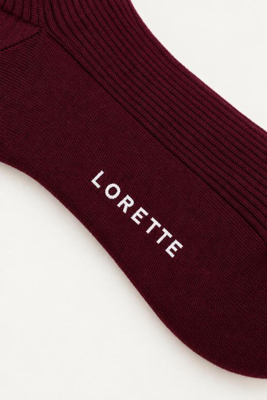  로레트 란제리 양말 캐시미어 하이 니삭스 버건디 - LORETTE LINGERIE