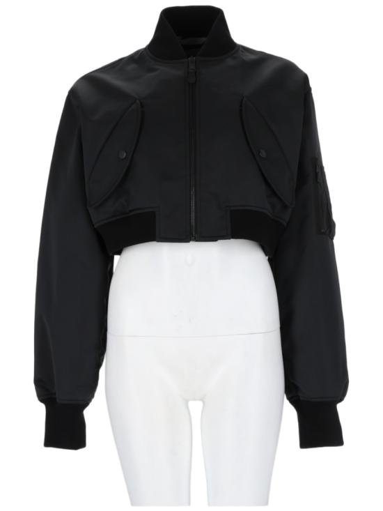 26FW 발렌시아가 크롭 보머 재킷 A0029M TTO291000 Black
