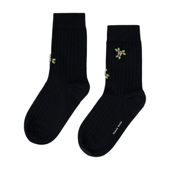 26FW 시몬로샤 양말 SOCK68TB 0647 BLACK ROSE MULTI BLACK