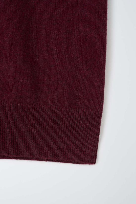  퓨어 캐시미어 엔와이씨 스웨터 퓨어캐시미어 NYC 캐시미어 반팔 크루넥  버건디 - PURECASHMERE NYC