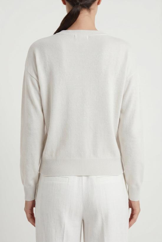  브루넬로 쿠치넬리 스웨터 i253038 WHITE - BRUNELLO CUCINELLI