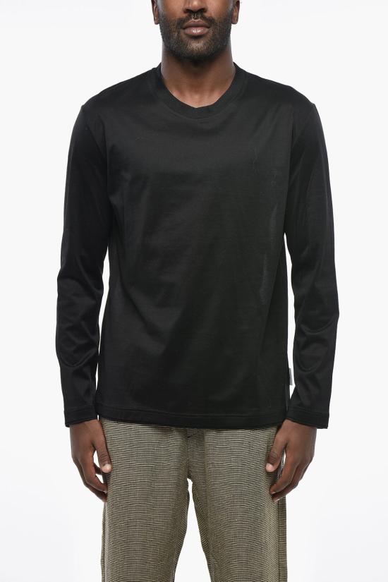  파올로 페코라 긴팔 티셔츠 F07140549000 Black