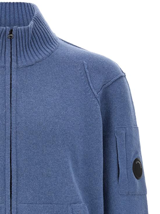 26FW 씨피 컴퍼니 집업 니트 21CMKN708A110149A871 Light Blue - C.P. COMPANY
