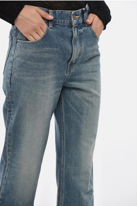  셀린느 워시드 코튼 부츠 컷 데님 진 RP056662X06WV Blue - CELINE