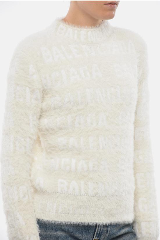  발렌시아가 스웨터 769027 T6230 9002 30 White - BALENCIAGA