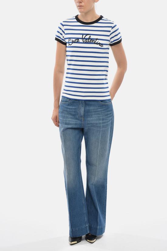  발렌티노 가라바니 반팔 티셔츠 6B3MG24P 961 CR1 Blue - VALENTINO GARAVANI
