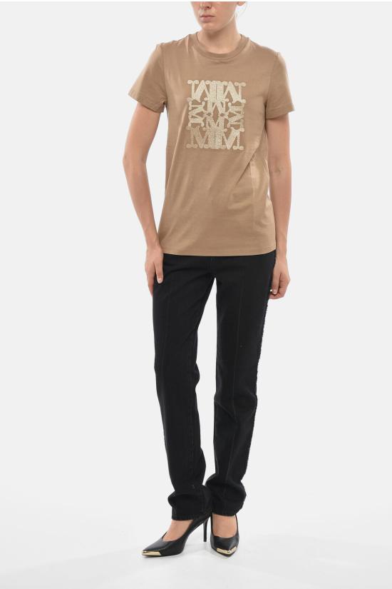  막스마라 반팔 티셔츠 TAVERNA 0 002 Brown - MAX MARA