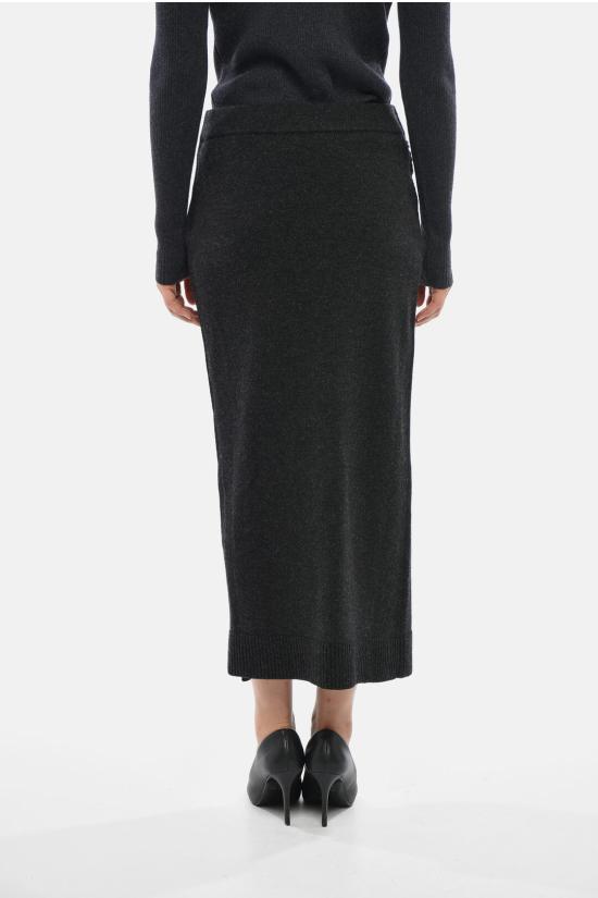  발렌시아가 롱 스커트 809353 T1708 1240 30 Anthracite - BALENCIAGA
