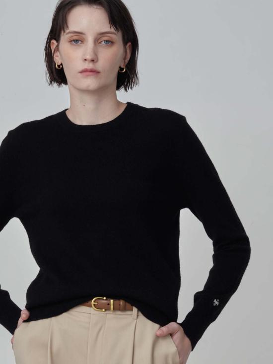  퓨어 캐시미어 엔와이씨 스웨터 퓨어캐시미어 NYC 클래식 크루넥  블랙 - PURECASHMERE NYC