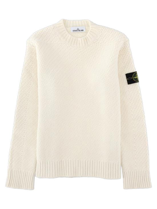 26FW 스톤 아일랜드 램스울 크루넥 니트 점퍼 L2S155100055 S02A3V0093 IVORY