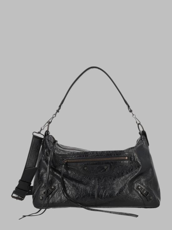 26FW 발렌시아가 르 시티 모토 미디움백 866105 2ABEK1000 BLACK