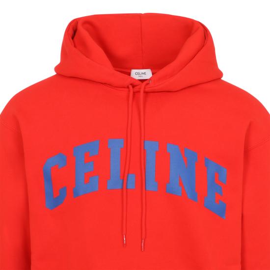 26FW 셀린느 후드 티셔츠 2Y11E1233 GMT8 RED CYCLIST ROYAL BLUE - CELINE