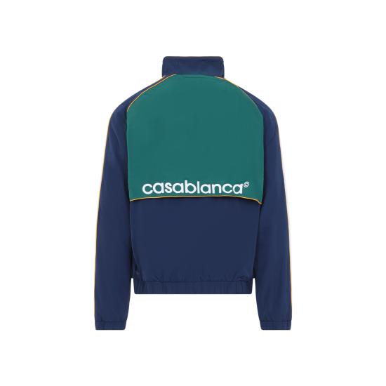 26FW 카사블랑카 자켓 MPF26JK51201 NAVY GREEN WHITE YELLOW - CASABLANCA