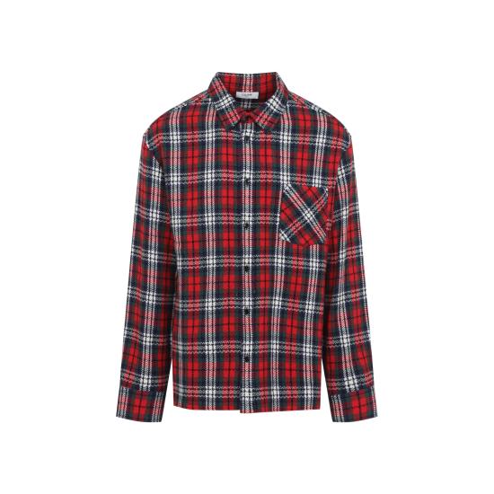 26FW 셀린느 긴팔 셔츠 RC0MR1904 38RV BLACK RED GREEN
