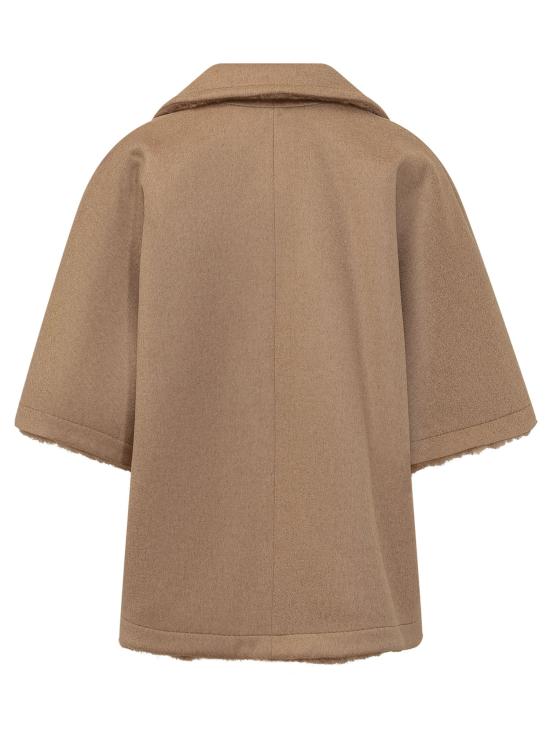 26FW 막스마라 더블 브레스트 리버시블 카멜 헤어 케이프 코트 2624736022600 001 CAMMELLO - MAX MARA