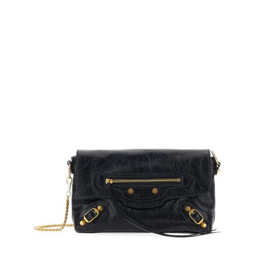 26FW 발렌시아가 르 시티 체인 파우치 아레나 레더 백 A006QB 2ACR6 1000 BLACK