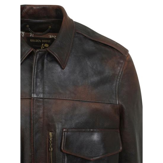 26FW 골든구스 가죽 자켓 GMP02502 P002288 55381 BROWN - GOLDEN GOOSE